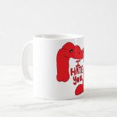 Rouge heureux de tasse de deux points (Devant gauche)