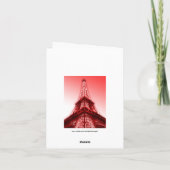 Rouge heureux de Tour Eiffel de carte de voeux de (Dos)