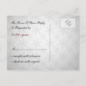 rouge hiver Mariage carte rsvp (Dos)