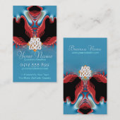 Rouge Homard Carte de visite d'art du Nouvel Âge (Devant / Derrière)