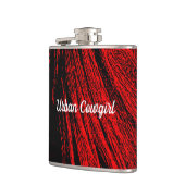 Rouge Horse Mane Abstraite Flacon à boisson (Gauche)