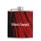 Rouge Horse Mane Abstraite Flacon à boisson (Devant)