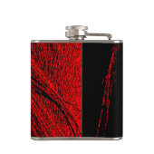 Rouge Horse Mane Abstraite Flacon à boisson (Dos)