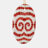 ROUGE IONIC MOSAIC Céramique Oval Ornement (Droite)