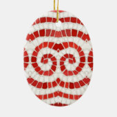 ROUGE IONIC MOSAIC Céramique Oval Ornement (Dos)