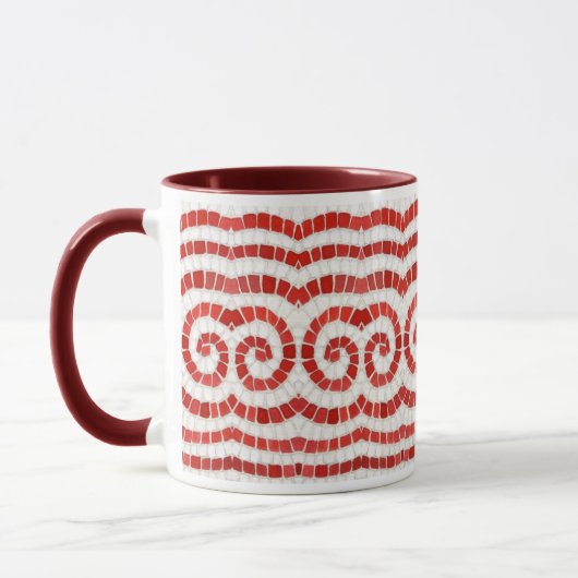 ROUGE IONIC MOSAIC Maroon Combo Mug (Gauche)