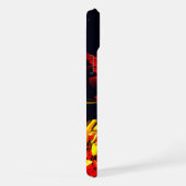 Rouge Jaune Floral Moderne Résumé Modèle Art #10 (Côté droit)