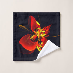 Rouge Jaune Floral Moderne Résumé Modèle Art #10