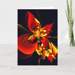 Rouge Jaune Floral Moderne Résumé Modèle Art #10