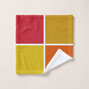 Rouge, Jaune, Or et Carré orange
