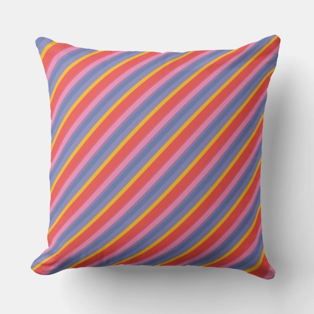 Rouge, Jaune, Rose, Bleu Coussin ou Coussin (Recto)