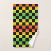 Rouge jaune vert Rasta Ombre À damiers (Serviette à main)