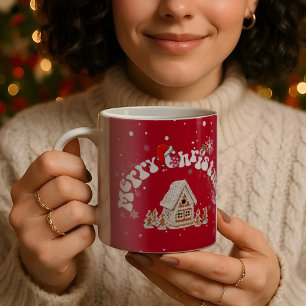 Rouge Joyeux Noël art Graffiti Café Mug