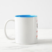 Rouge Joyeux Noël Famille Santa Hat Mug (Gauche)