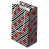 Rouge lèvres noir blanc rayé sac cadeau (Dos Angle)