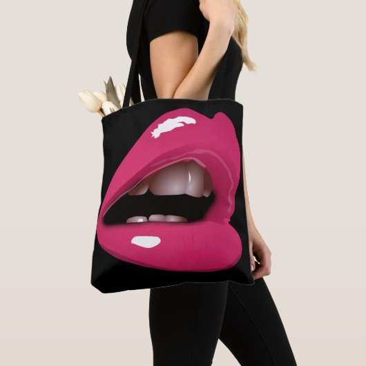 ROUGE LÈVRES ROSE BOUCHE SAC TOTES (De près)