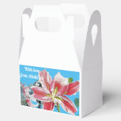 Rouge Lily Floral Tea Party Ballotins de gâteau (Ouvert)