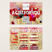 Rouge Lipstick maquillage Artiste Logo QR 100 pièc (Devant & derrière)