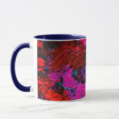 Rouge Magenta Bleu foncé Mug d'art Abstrait (Gauche)