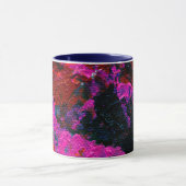 Rouge Magenta Bleu foncé Mug d'art Abstrait (Centre)