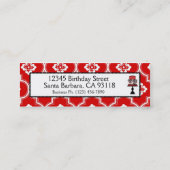 Rouge maigre de carte de visite de gâteau doux (Dos)