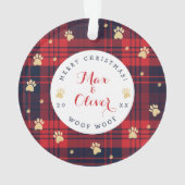 Rouge & Marine Blue Plaid & Gold Empreinte de patt (dos)