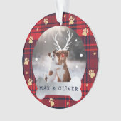 Rouge & Marine Blue Plaid & Gold Empreinte de patt (devant)