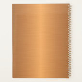 Rouge marine floral élégant rose or cuivre métalli (Dos)