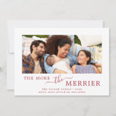 Rouge minimal plus le Faire-part de naissance plus (Devant)