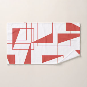 Rouge, moderne, dynamique, motif géométrique tenda