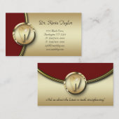 Rouge molaire dentaire en métal d'or du carte de (Devant / Derrière)