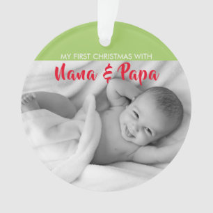 Rouge  Mon premier Noël avec Nana et Papa Photo