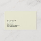 Rouge Monogramme clair Beige Carte de visite tenda (Dos)