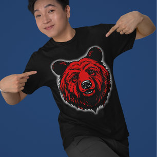 Rouge N Grizzly rugueux ours dur Guy TShirt