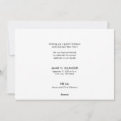 ROUGE Noël faire-part de naissance bébé Merci (Dos)