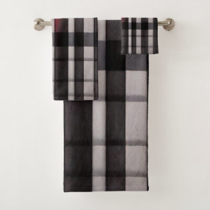 Rouge Noir Abstrait Plaid Collection moderne