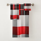 Rouge Noir Abstrait Plaid Collection populaire (En situation)