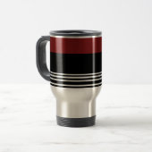 Rouge /Noir/ Argent > Mug de voyage de café (Devant gauche)