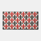 Rouge noir baroque Fleur de lis Motif Design (Recto)