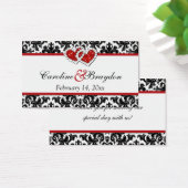 Rouge Noir Blanc Damas Rejoint Coeurs Favoriser Ba (Bureau)