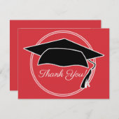 Rouge noir blanc Merci de diplôme (Devant / Derrière)