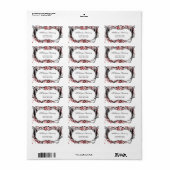 rouge, noir et blanc Chic Business étiquettes de a (Feuille entière)
