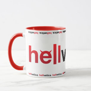 Rouge & Noir hellvetica logotype – Tasse de café