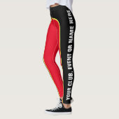 Rouge/noir/jaune Leggings appelée personnalisable (Gauche)