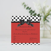 ROUGE NOIR SPOT BACHELORETTE INVITATION PARTI (Debout devant)