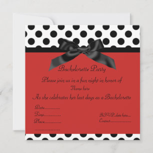ROUGE NOIR SPOT BACHELORETTE INVITATION PARTI