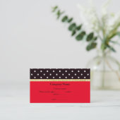 ROUGE NOIR STAR BOW OR CARTE DE VISITE (Debout devant)