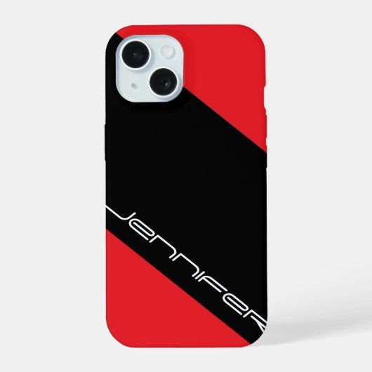 Rouge & Noir, Une Rayure, Nom, Minimaliste (Verso)