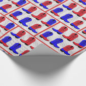 Rouge Occidental? Blue Cowboy Boots Papier cadeau (Coin)