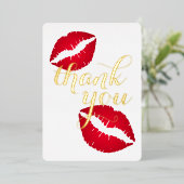 Rouge Ombre Carte de remerciements Lipstick (Debout devant)
